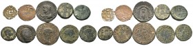 A mixed Lot of 10 Ancient Coins,About fine to about very fine. LOT SOLD AS IS, NO RETURNS.
