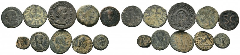 A mixed Lot of 10 Ancient Coins,About fine to about very fine. LOT SOLD AS IS, N...