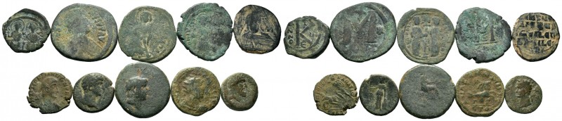 A mixed Lot of 10 Ancient Coins,About fine to about very fine. LOT SOLD AS IS, N...