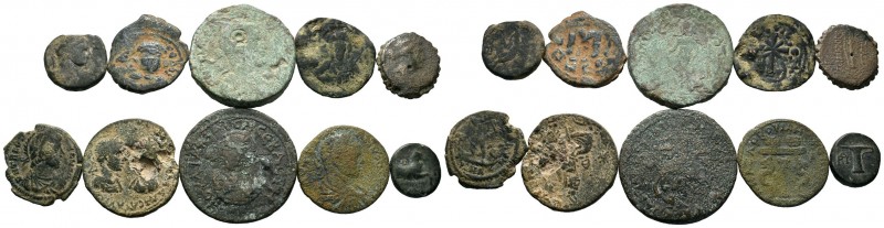 A mixed Lot of 10 Ancient Coins,About fine to about very fine. LOT SOLD AS IS, N...
