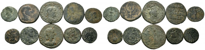 A mixed Lot of 10 Ancient Coins,About fine to about very fine. LOT SOLD AS IS, N...