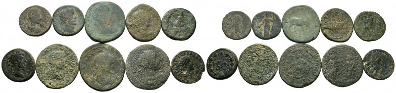 A mixed Lot of 10 Ancient Coins,About fine to about very fine. LOT SOLD AS IS, N...