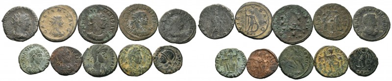 A mixed Lot of 10 Ancient Coins,About fine to about very fine. LOT SOLD AS IS, N...