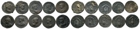A mixed Lot of 10 Ancient Coins,About fine to about very fine. LOT SOLD AS IS, NO RETURNS.