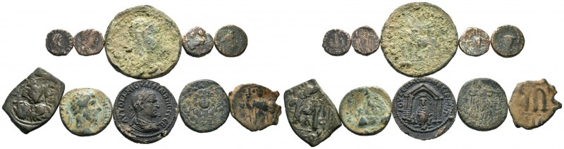 A mixed Lot of 10 Ancient Coins,About fine to about very fine. LOT SOLD AS IS, N...