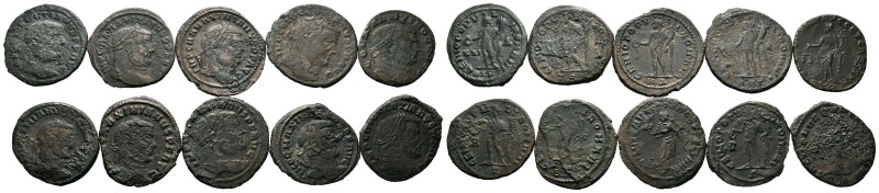 A mixed Lot of 10 Ancient Coins,About fine to about very fine. LOT SOLD AS IS, N...