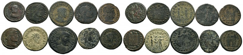 A mixed Lot of 10 Ancient Coins,About fine to about very fine. LOT SOLD AS IS, N...