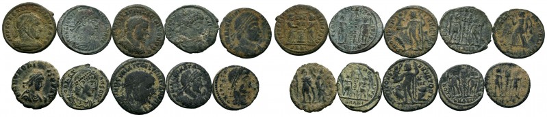 A mixed Lot of 10 Ancient Coins,About fine to about very fine. LOT SOLD AS IS, N...