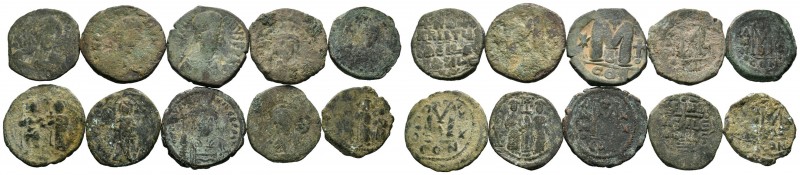 A mixed Lot of 10 Ancient Coins,About fine to about very fine. LOT SOLD AS IS, N...