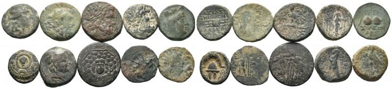 A mixed Lot of 10 Ancient Coins,About fine to about very fine. LOT SOLD AS IS, N...