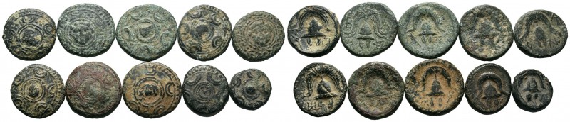 A mixed Lot of 10 Ancient Coins,About fine to about very fine. LOT SOLD AS IS, N...