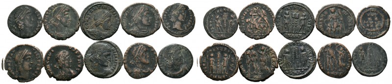 A mixed Lot of 10 Ancient Coins,About fine to about very fine. LOT SOLD AS IS, N...