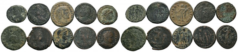 A mixed Lot of 10 Ancient Coins,About fine to about very fine. LOT SOLD AS IS, N...