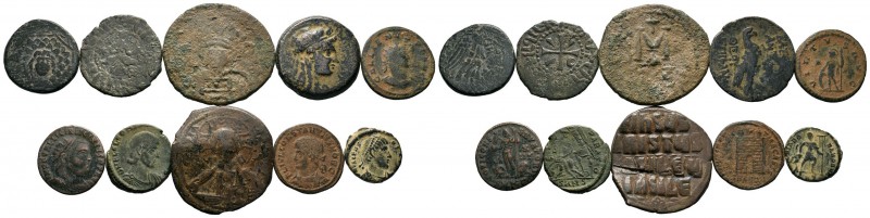 A mixed Lot of 10 Ancient Coins,About fine to about very fine. LOT SOLD AS IS, N...