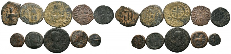 A mixed Lot of 10 Ancient Coins,About fine to about very fine. LOT SOLD AS IS, N...