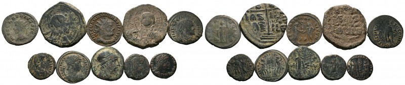 A mixed Lot of 10 Ancient Coins,About fine to about very fine. LOT SOLD AS IS, N...