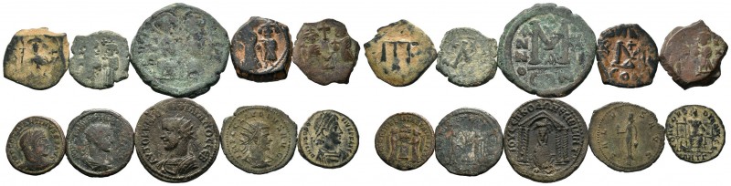 A mixed Lot of 10 Ancient Coins,About fine to about very fine. LOT SOLD AS IS, N...