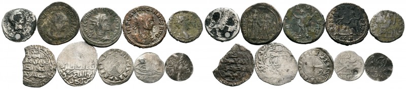 A mixed Lot of 10 Ancient Coins,About fine to about very fine. LOT SOLD AS IS, N...