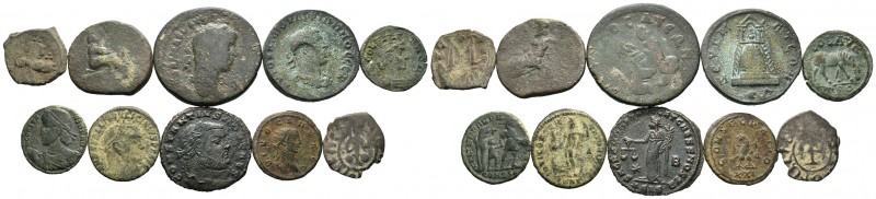 A mixed Lot of 10 Ancient Coins,About fine to about very fine. LOT SOLD AS IS, N...