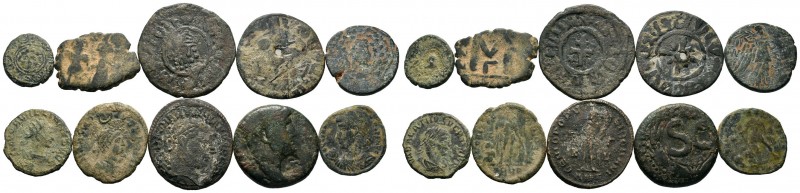 A mixed Lot of 10 Ancient Coins,About fine to about very fine. LOT SOLD AS IS, N...