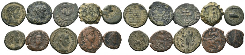 A mixed Lot of 10 Ancient Coins,About fine to about very fine. LOT SOLD AS IS, N...