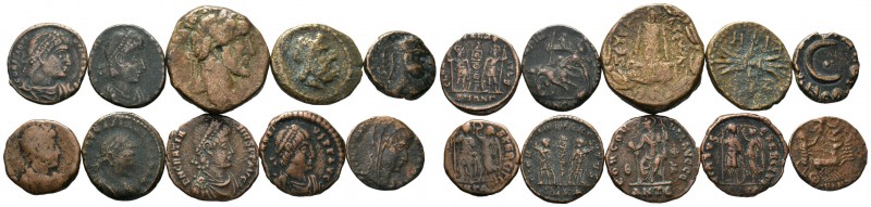 A mixed Lot of 10 Ancient Coins,About fine to about very fine. LOT SOLD AS IS, N...