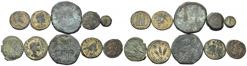 A mixed Lot of 10 Ancient Coins,About fine to about very fine. LOT SOLD AS IS, N...