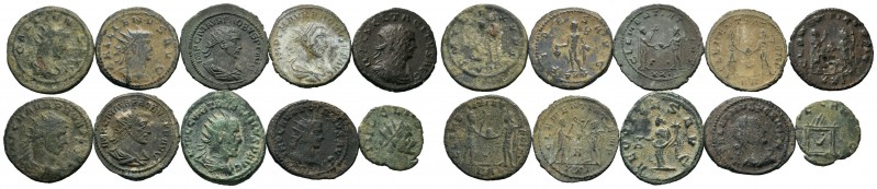 A mixed Lot of 10 Ancient Coins,About fine to about very fine. LOT SOLD AS IS, N...