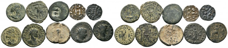 A mixed Lot of 10 Ancient Coins,About fine to about very fine. LOT SOLD AS IS, N...