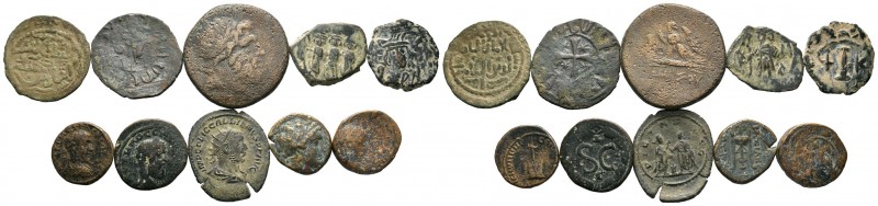 A mixed Lot of 10 Ancient Coins,About fine to about very fine. LOT SOLD AS IS, N...