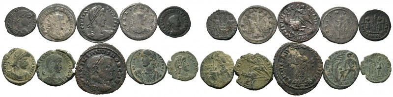 A mixed Lot of 10 Ancient Coins,About fine to about very fine. LOT SOLD AS IS, N...