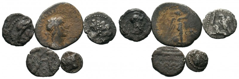 A mixed Lot of 5 Ancient Coins,About fine to about very fine. LOT SOLD AS IS, NO...