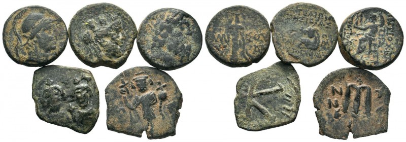 A mixed Lot of 5 Ancient Coins,About fine to about very fine. LOT SOLD AS IS, NO...