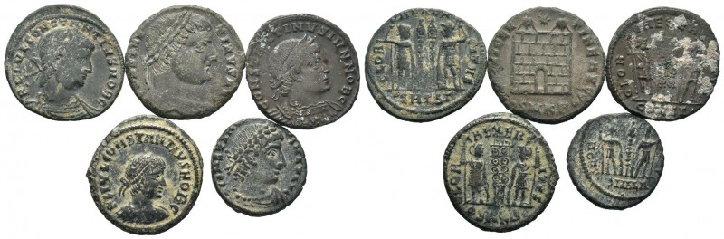 A mixed Lot of 5 Ancient Coins,About fine to about very fine. LOT SOLD AS IS, NO...