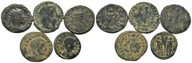 A mixed Lot of 5 Ancient Coins,About fine to about very fine. LOT SOLD AS IS, NO RETURNS.