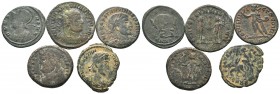 A mixed Lot of 5 Ancient Coins,About fine to about very fine. LOT SOLD AS IS, NO RETURNS.