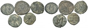 A mixed Lot of 5 Ancient Coins,About fine to about very fine. LOT SOLD AS IS, NO RETURNS.