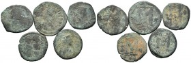 A mixed Lot of 5 Ancient Coins,About fine to about very fine. LOT SOLD AS IS, NO RETURNS.