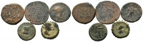 A mixed Lot of 5 Ancient Coins,About fine to about very fine. LOT SOLD AS IS, NO RETURNS.