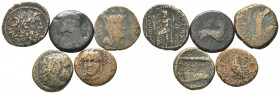 A mixed Lot of 5 Ancient Coins,About fine to about very fine. LOT SOLD AS IS, NO RETURNS.