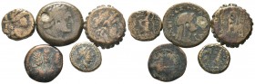 A mixed Lot of 5 Ancient Coins,About fine to about very fine. LOT SOLD AS IS, NO RETURNS.