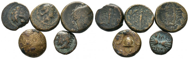 A mixed Lot of 5 Ancient Coins,About fine to about very fine. LOT SOLD AS IS, NO...