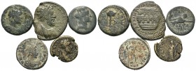 A mixed Lot of 5 Ancient Coins,About fine to about very fine. LOT SOLD AS IS, NO RETURNS.