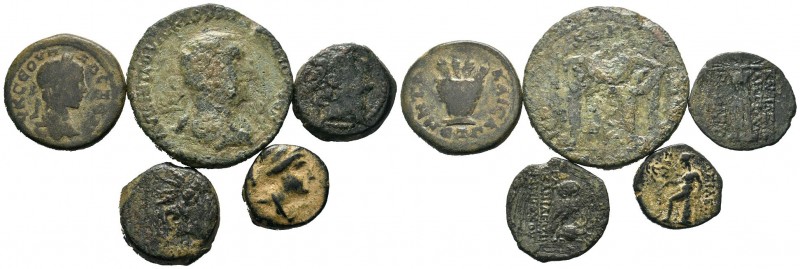 A mixed Lot of 5 Ancient Coins,About fine to about very fine. LOT SOLD AS IS, NO...