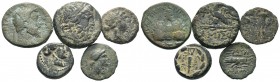 A mixed Lot of 5 Ancient Coins,About fine to about very fine. LOT SOLD AS IS, NO RETURNS.