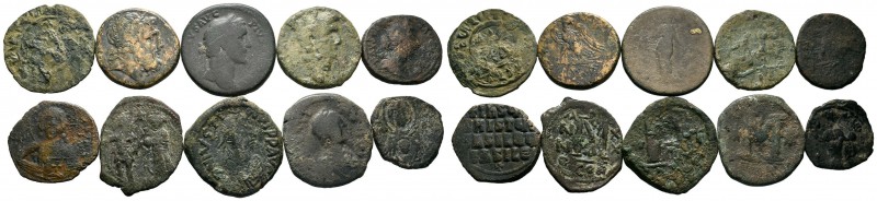 A mixed Lot of 10 Ancient Coins,About fine to about very fine. LOT SOLD AS IS, N...