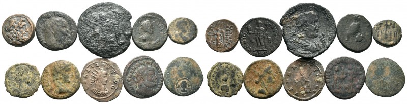 A mixed Lot of 10 Ancient Coins,About fine to about very fine. LOT SOLD AS IS, N...