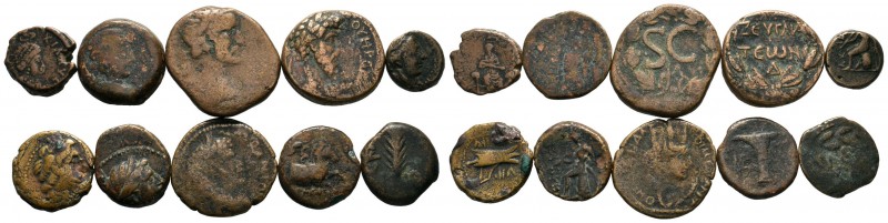 A mixed Lot of 10 Ancient Coins,About fine to about very fine. LOT SOLD AS IS, N...