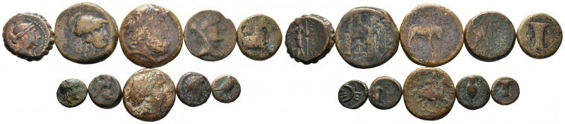 A mixed Lot of 10 Ancient Coins,About fine to about very fine. LOT SOLD AS IS, N...