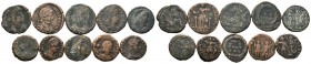 A mixed Lot of 10 Ancient Coins,About fine to about very fine. LOT SOLD AS IS, NO RETURNS.